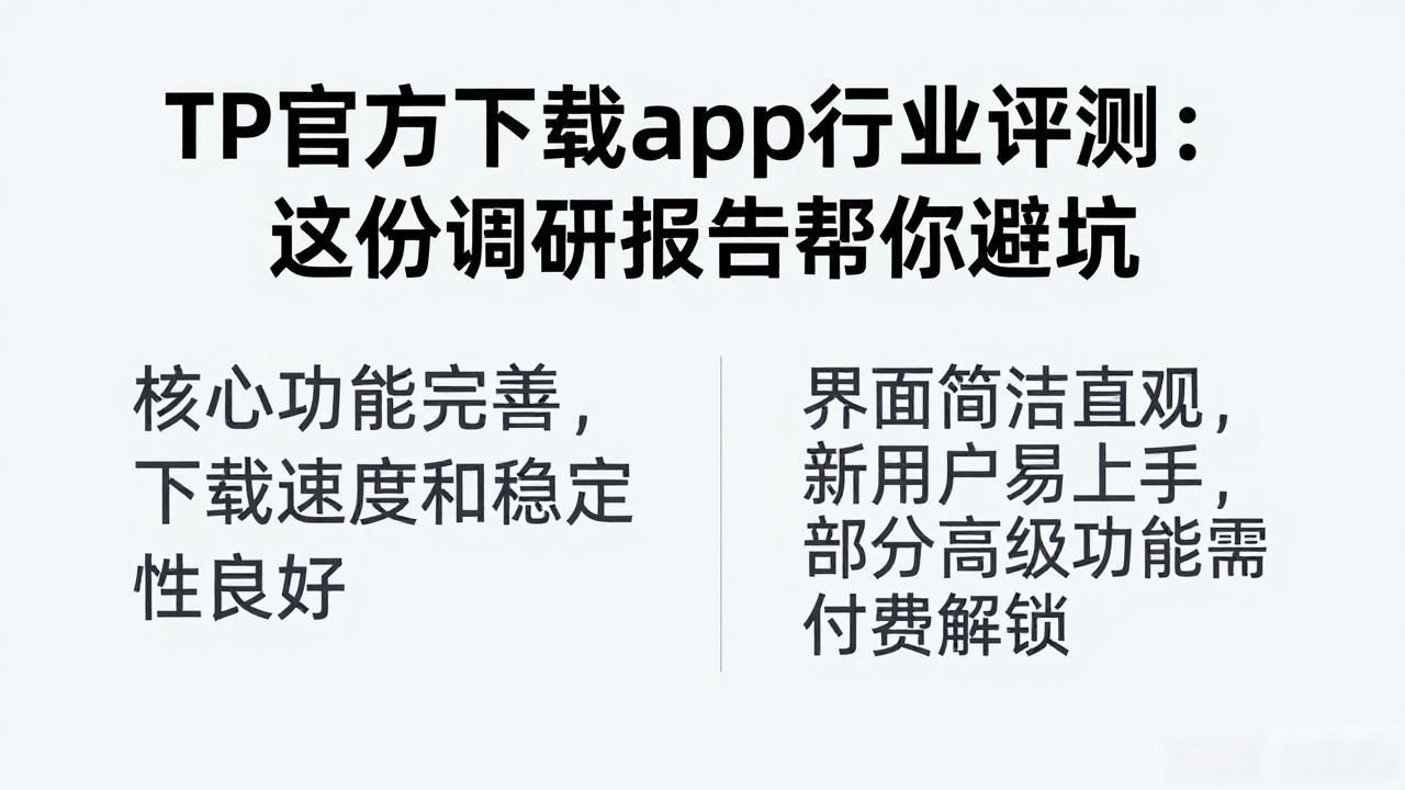 TP官方下载app行业评测：这份调研报告帮你避坑