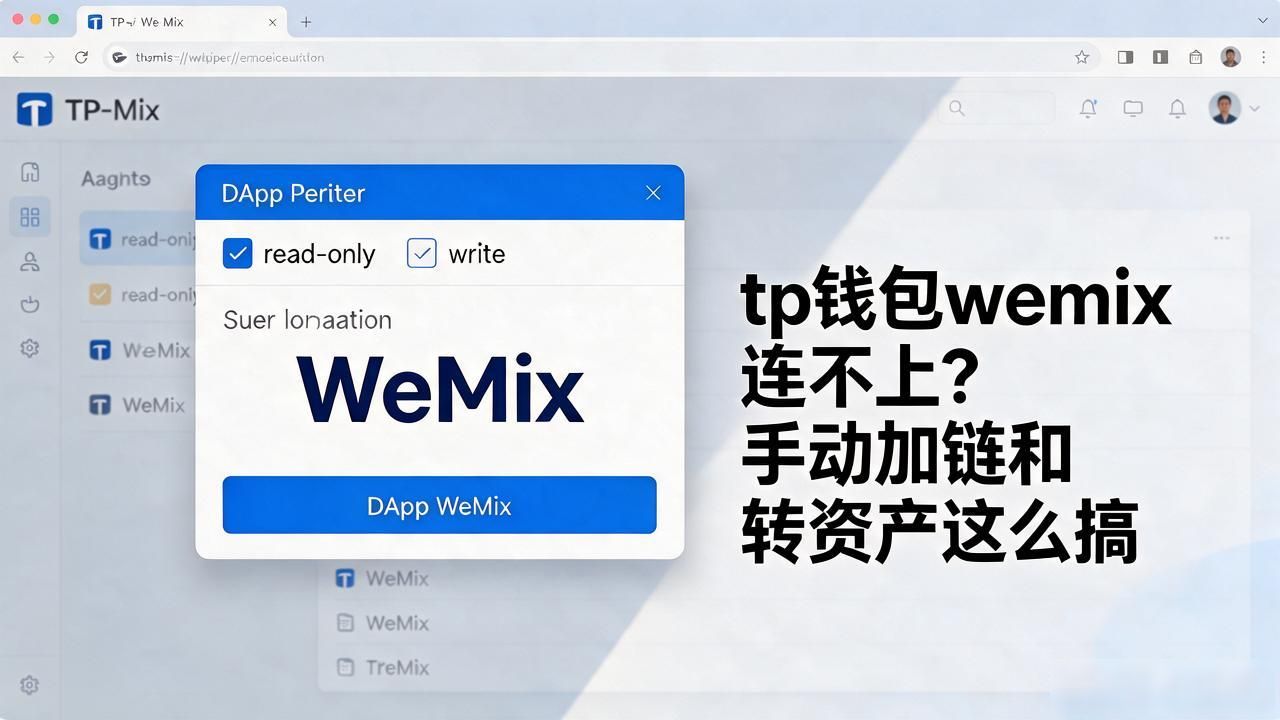 tp钱包wemix连不上？手动加链和转资产这么搞